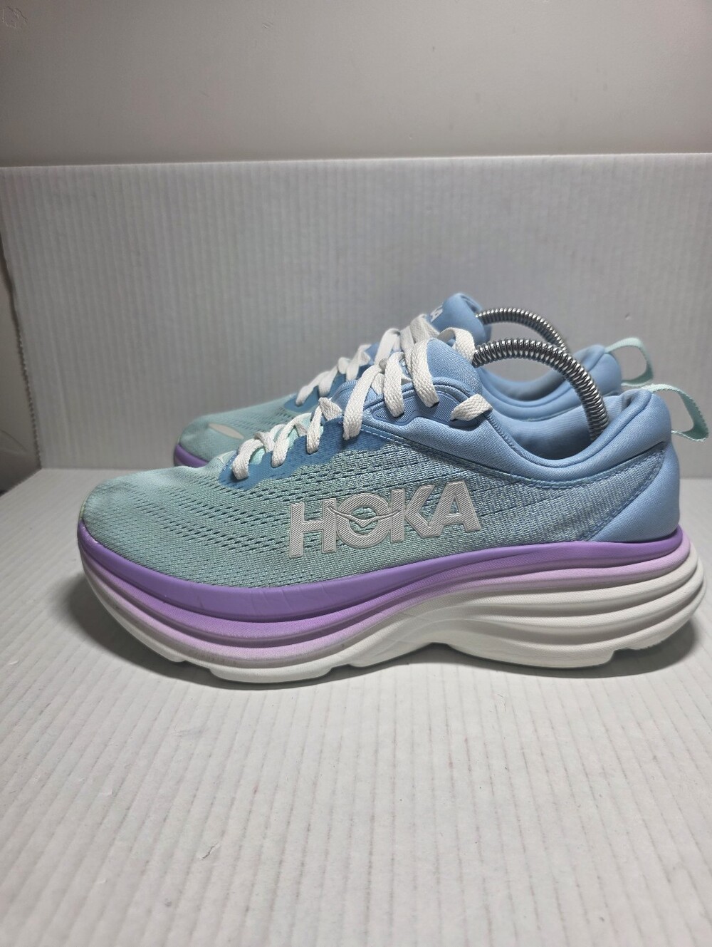 Hoka One One Bondi 8 Ocean Sunlit Running Shoes Women's Size 9.5B
